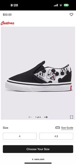 Mickey Vans Toddler Size 10 for Sale in La Habra Heights CA OfferUp