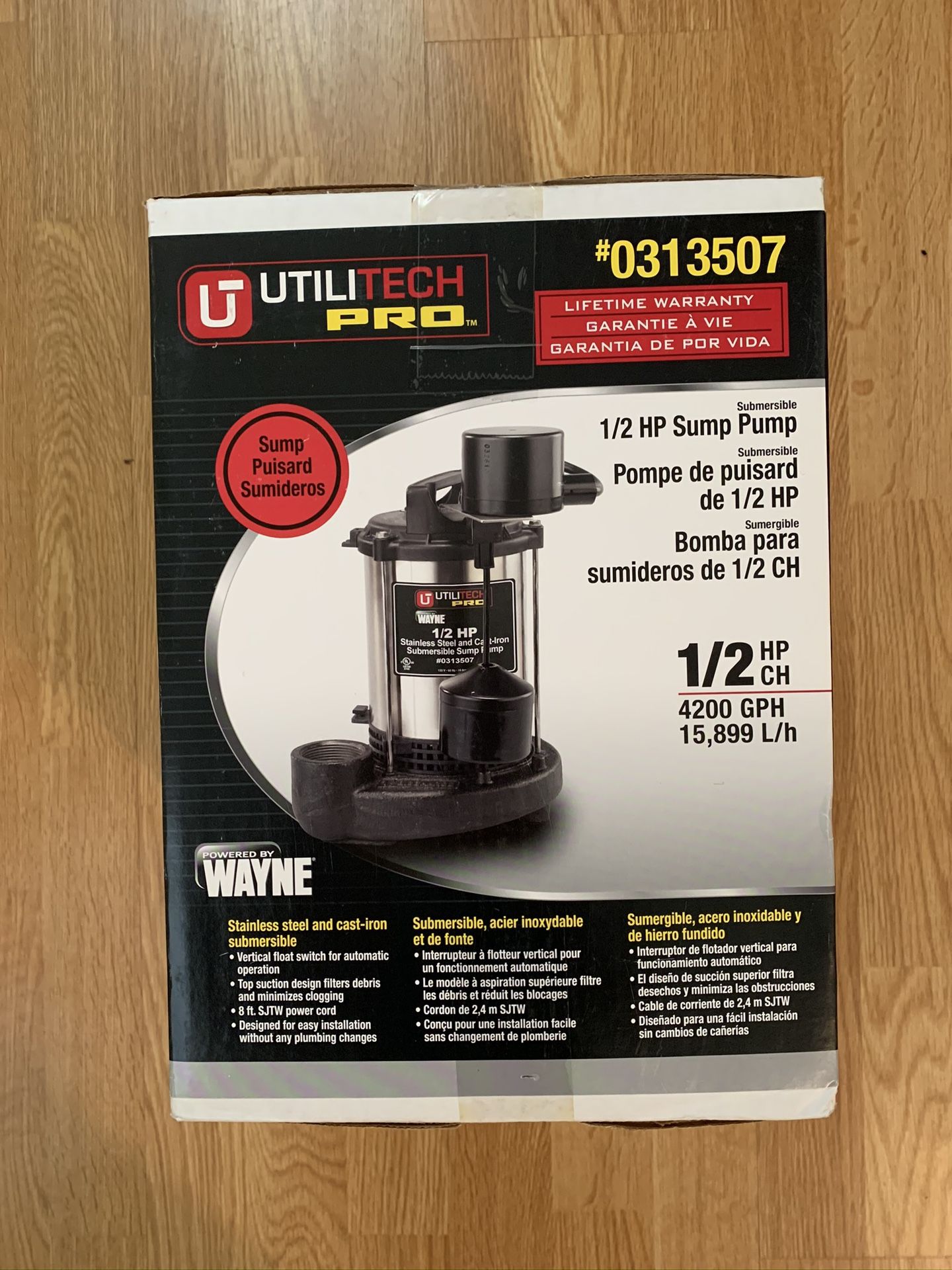 Utilitech pro sump pump