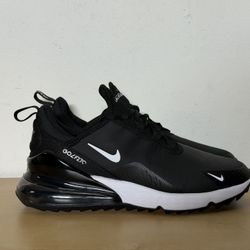 Nike Air Max 270 Golf Black White Sneakers CK6483-001 Men’s Size 8
