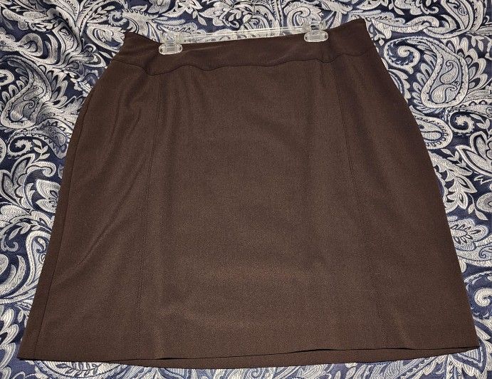 Kim Rogers Signature Petite Women's Brown Skirt - Size 16P