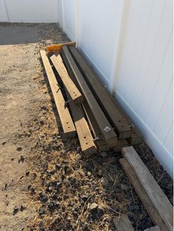Treated wood post 10ft long 4inx5in