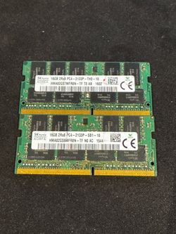 32GB (2x 16GB) SK hynix DDR4 2133MHz PC4-2133P 2Rx8 SO-DIMM Laptop RAM