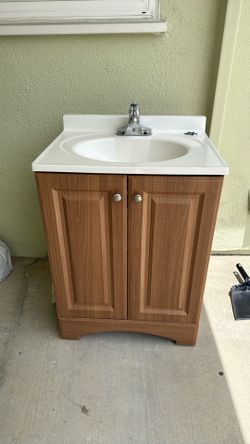 Bathroom cabinet with sink