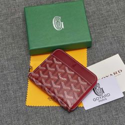 Goyard Matignon Small Zip Around Wallet Red