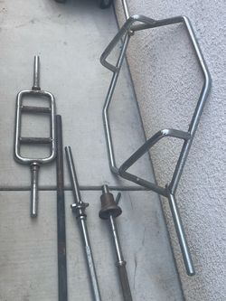 Vintage weights, bars , and dumbbells