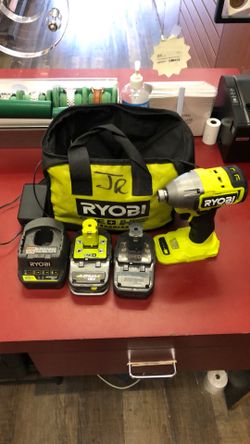 1003 Ryobi 18V Impact Drill W/1X28WH Battery 1X1.5AH Battery & Charger in Carry Case 544998