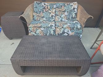 Expensive Iron bench plus 2 tables 500
