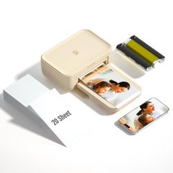 HPRT CP4100 4x6 Instant Photo Printer -Portable Phone Picture Printer + 20 Sheets, Mobile, Wi-Fi, Premium Dye Sublimation (300 DPI) for Pro-Quality Ho