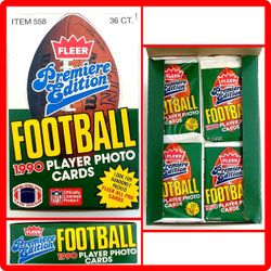 1990 Fleer Football Wax Box Barry Sanders