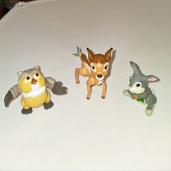 Disney Bambi And Friends 3" Figurine Lot 