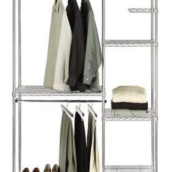 Closet and Room Organizer Wardrobe with Zipper Cover on Wheels