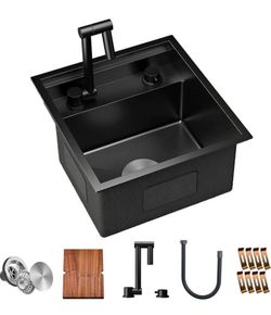 New TORVA RV 16 x 17 x 9 Inch Kitchen Sink Undermount Bar Sink 16 Gauge Stainless Steel Single Bowl