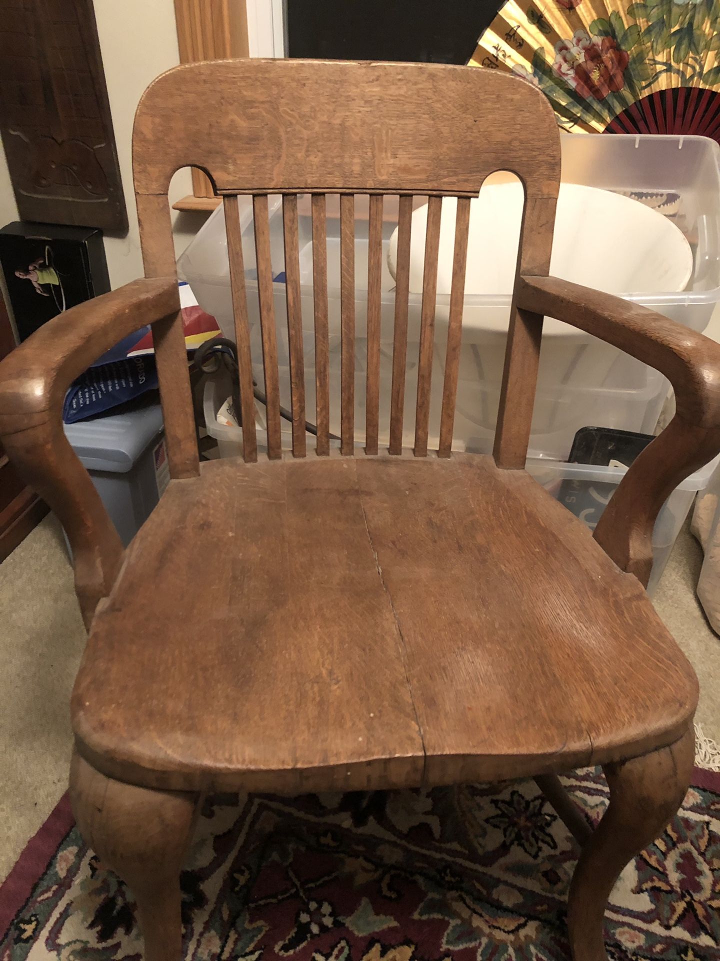 Antique Empire Library Chair