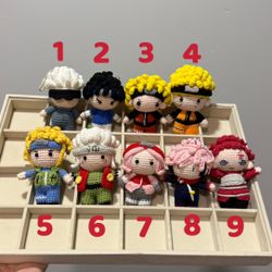 🧶Handmade crocheted Naruto Keychains 