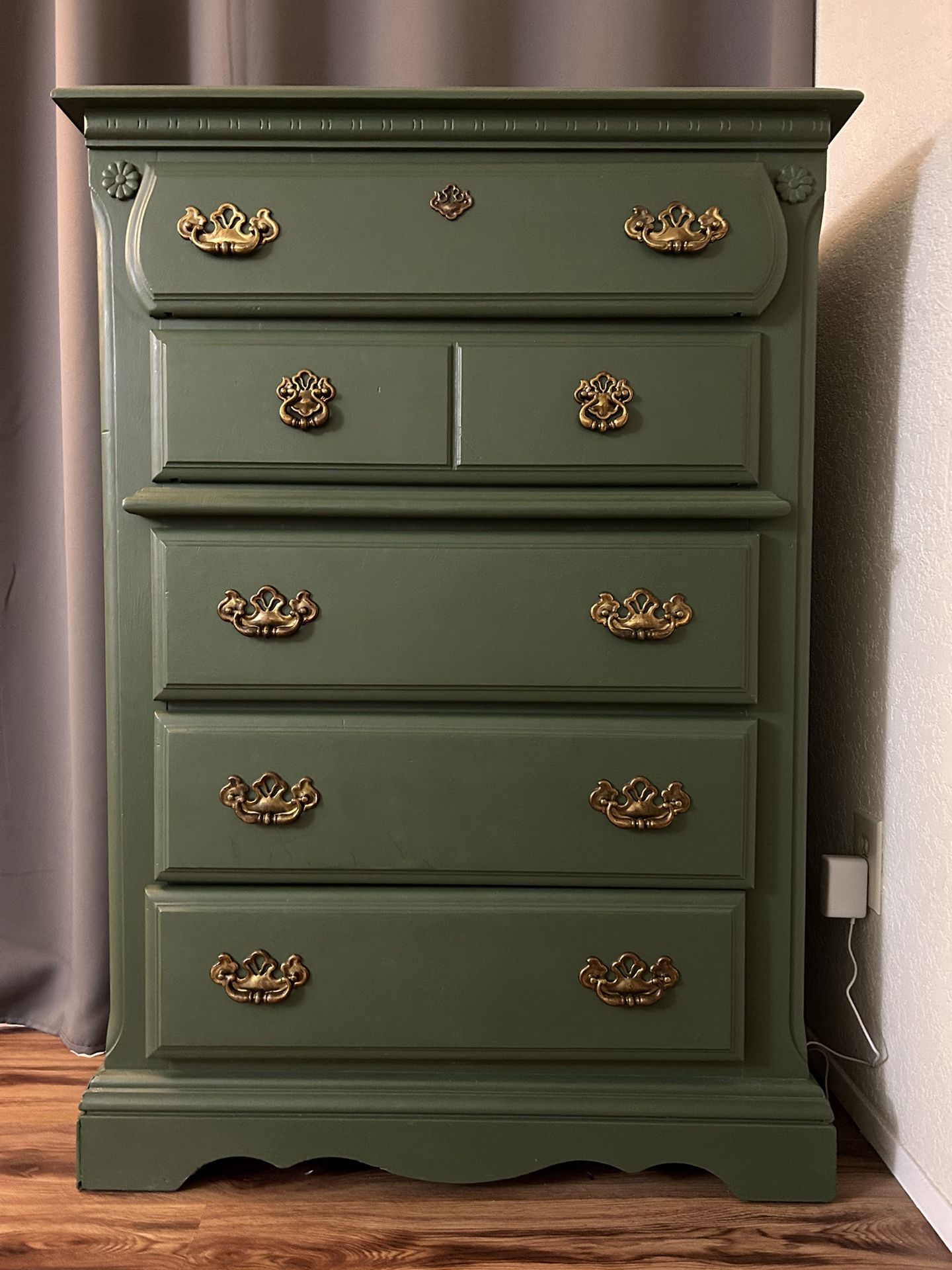 Beautiful Vintage Sage Green Dresser