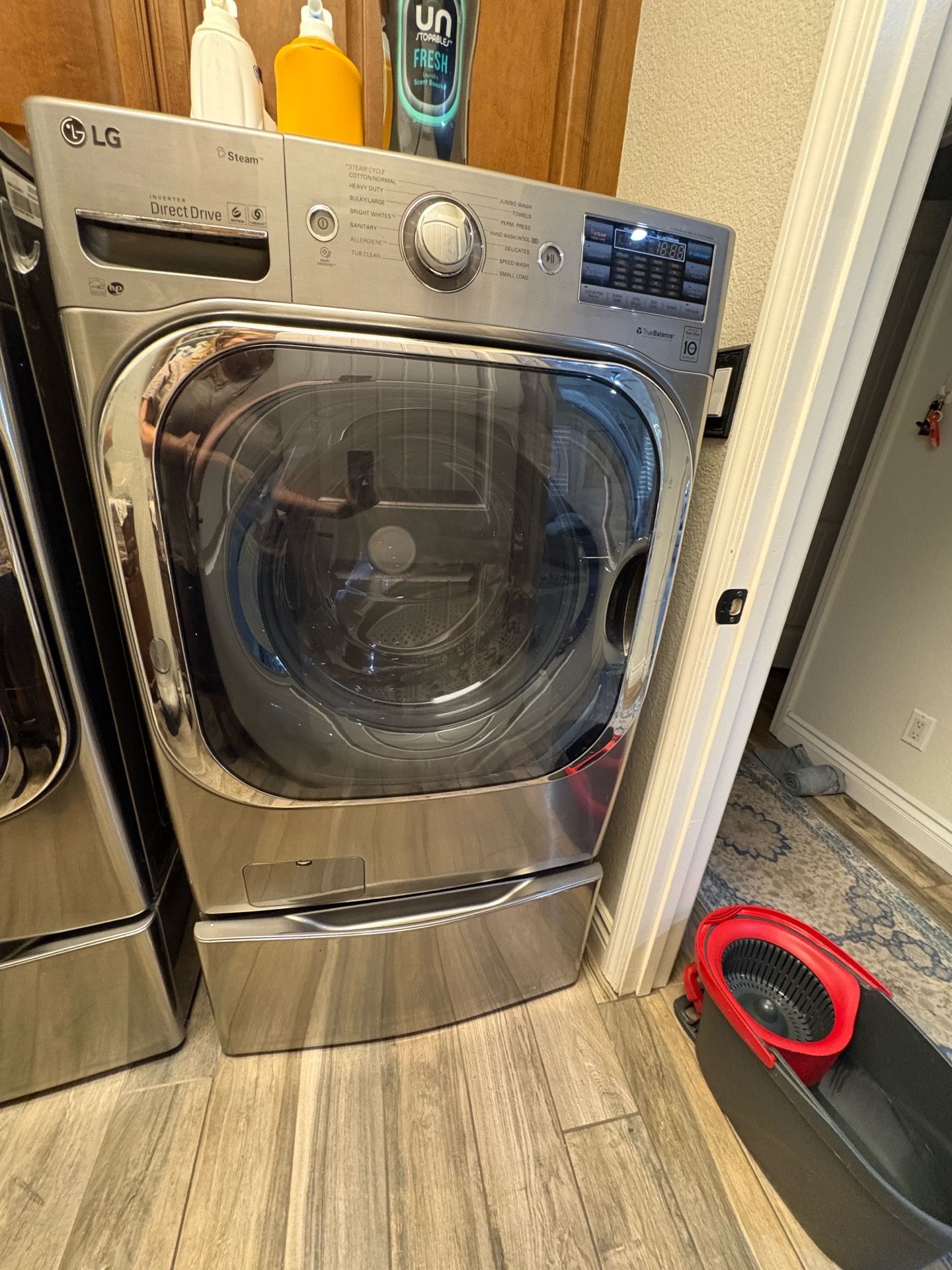 LG Mega Capacity Washer + Storage Pedestal (Handyman Special / Parts) -