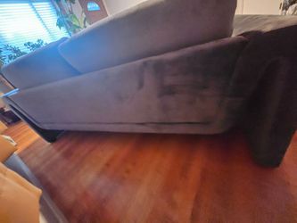Faux Suede Couch, 6ft