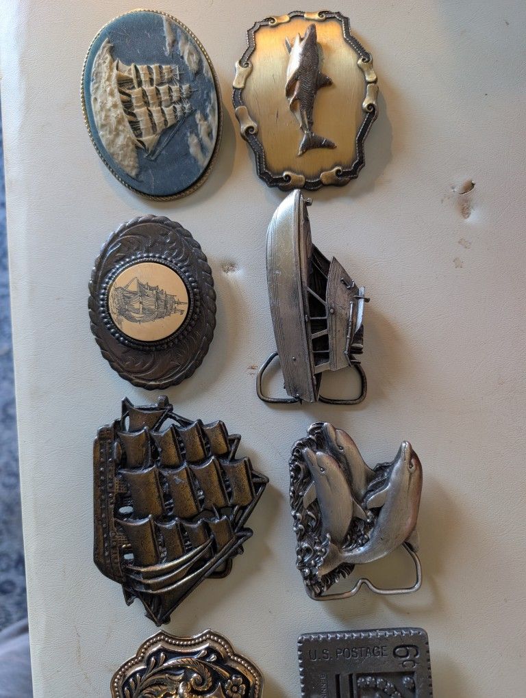 1970's Collection Men's Belt Buckle's (10) Pieces
