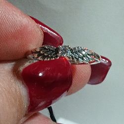 Pandora Authentic Brand New Sterling Silver Angel Wings Cz Ring Size 8 