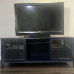 Navy Entertainment Center & 46” Sony TV 