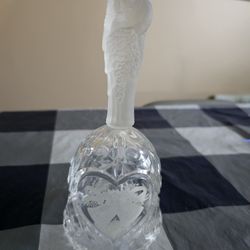 Bride And Groom Crystal Wedding Bell