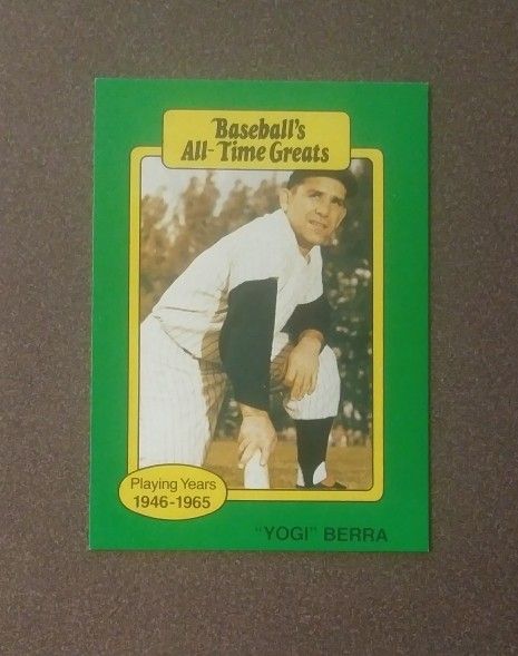 1987 Baseball's All Time Greats Yogi Berra New York Yankees Mets N.Y. HOF Hall Of Fame Baseball Card Vintage Collectible Sports MLB