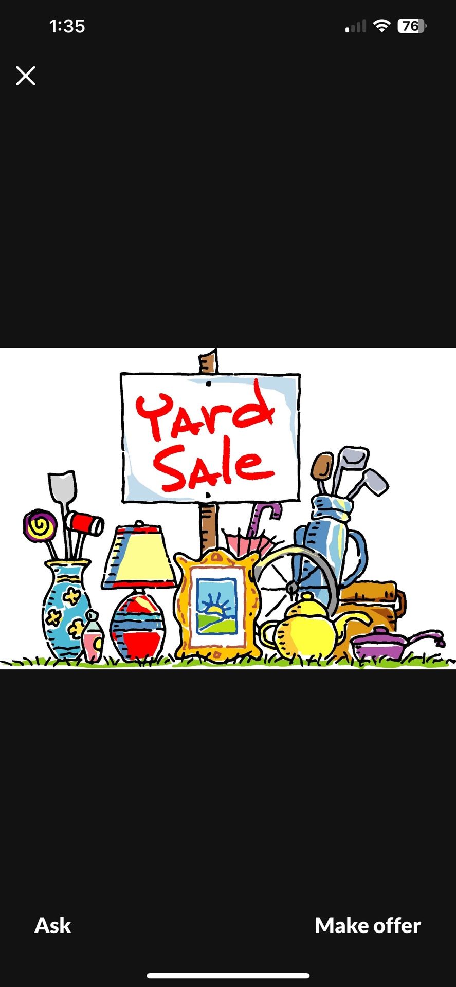 For Sale Today, Tomorrow And Saturday