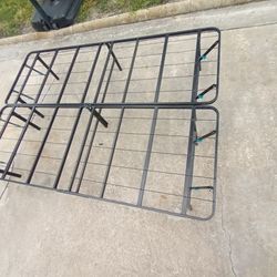 Full Size Metal Bed Frame Foldable Platform 52" X 74"