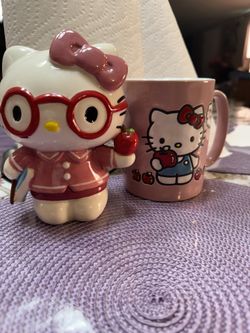 Hello Kitty Teacher Ceramic And Mug