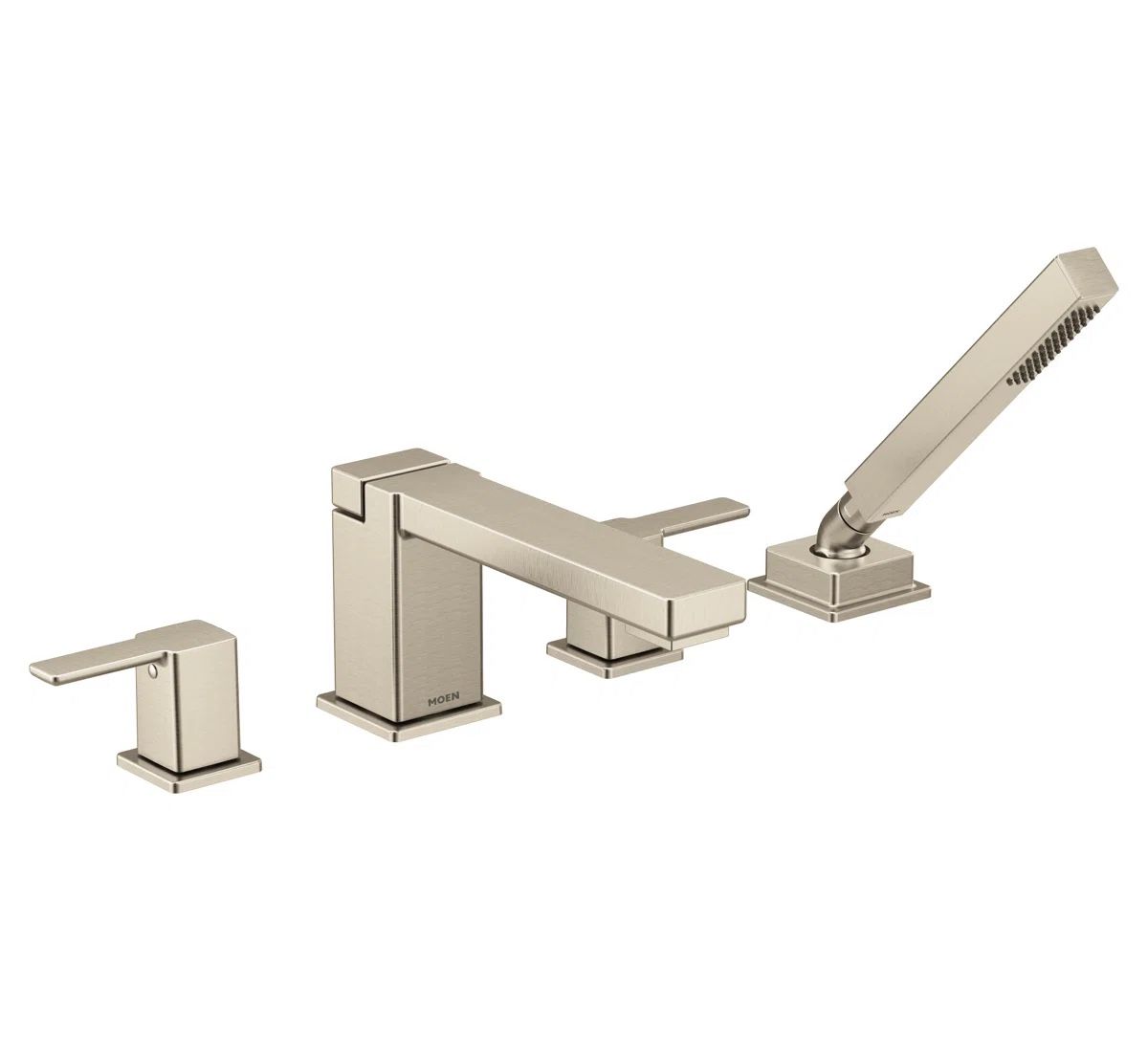 MOEN TS914BN 90 Degree Deck Mounted Roman Tub Filler w/ Diverter and Hand Shower