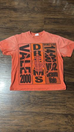 VALE USA Orange Graphic Print T-Shirt Men's Medium Short Sleeve