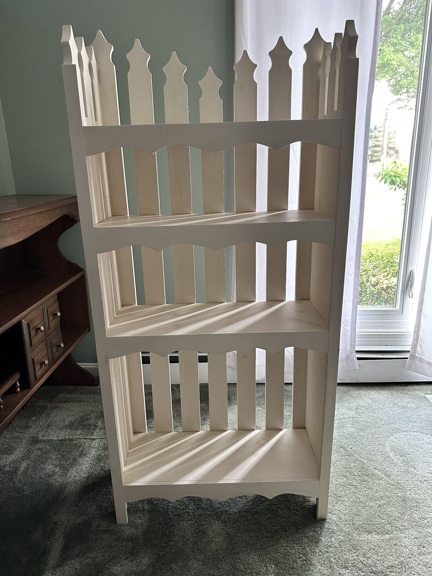 Wooden shelves