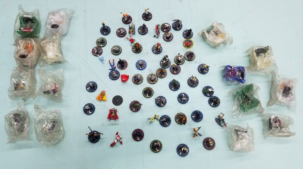 60+ Vintage Heroclix Collection some New Sealed Unopened Gaming Figures