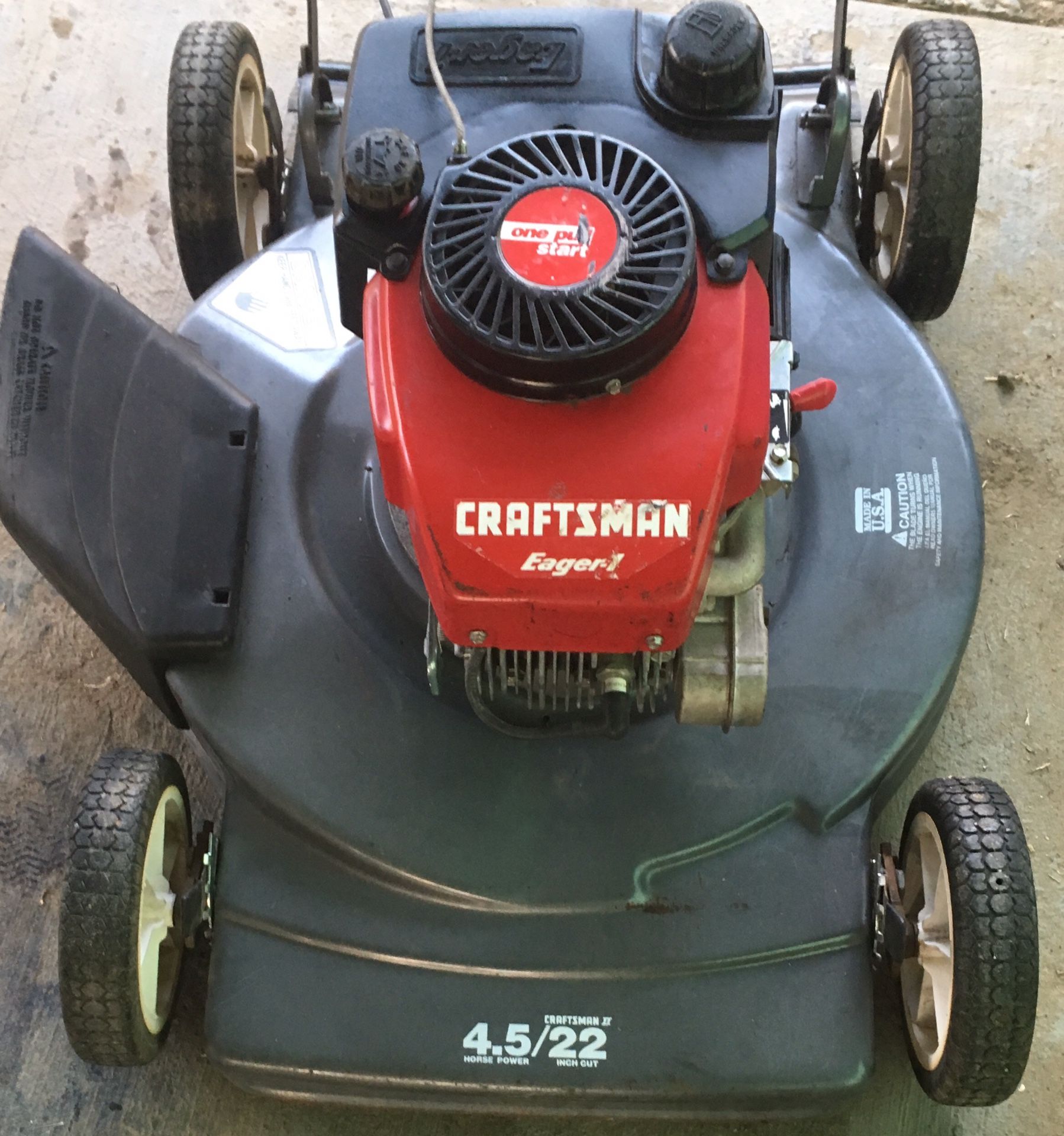 Craftsman eager 22inch cut