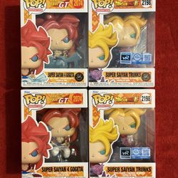 Funko Pop Animation Dragon Ball Z Super GT Gogeta SSJ Trunks CHASE Bundle