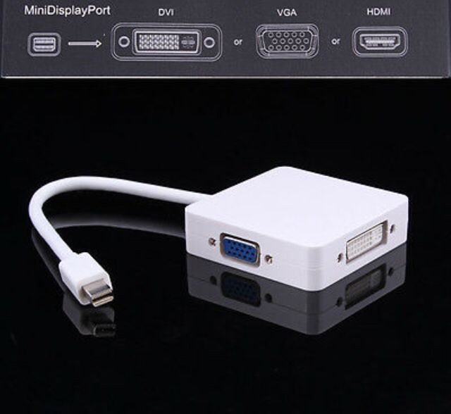 Square Style Mini DP MINI Displayport to HDMI DVI VGA Adapter
