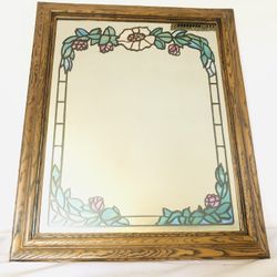 Floral Etched Mirror 