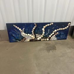 Original Beach Painting Inspired. Hand Made. 
