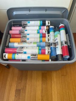 Almost 100 brand new, in box CRICUT rolls, inks!  Start your summer craft business!