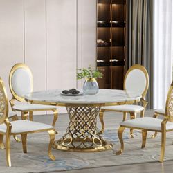 Brand New Gold With White Grey Marble And Glam