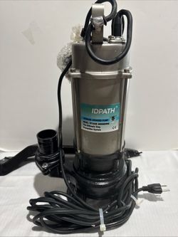 Aidpath 1Hp Submersible Sewage Pump 115V 2" Npt Auto Float 8870 Gph