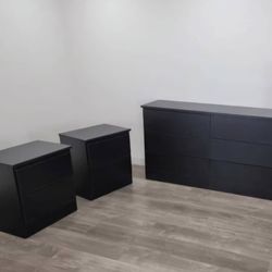 Dresser And 2 Nightstands  - Cómoda Y 2 Mesitas De Noche 