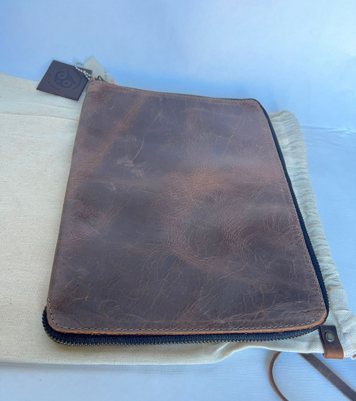 Hide & Drink, Rustic Durable Leather Zippered Journal Cover for Moleskine Notebook, XL (7.5 x 9.75 in.) Cahier Case, Notebook NOT Included, Handmade I