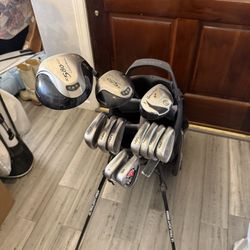 COMPLETE CHEAP NAME BRAND GOLF SET IRONS WOOD DRIVER HYBRID WEDGES PUTTER BAG