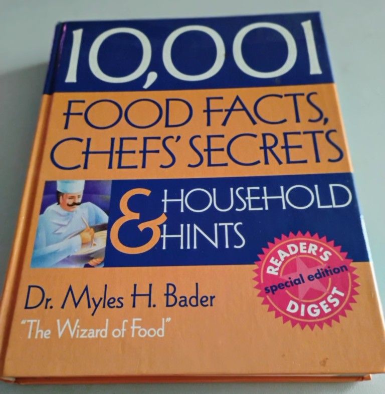 Hardcover Food Facts Chef Secret Book Brand New