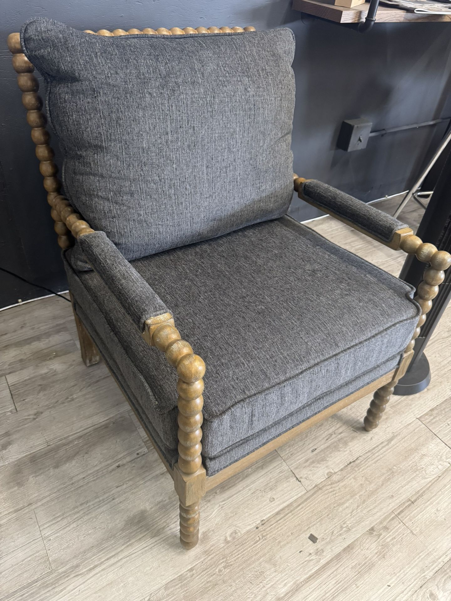 Brand new Gray Fabric Armchair