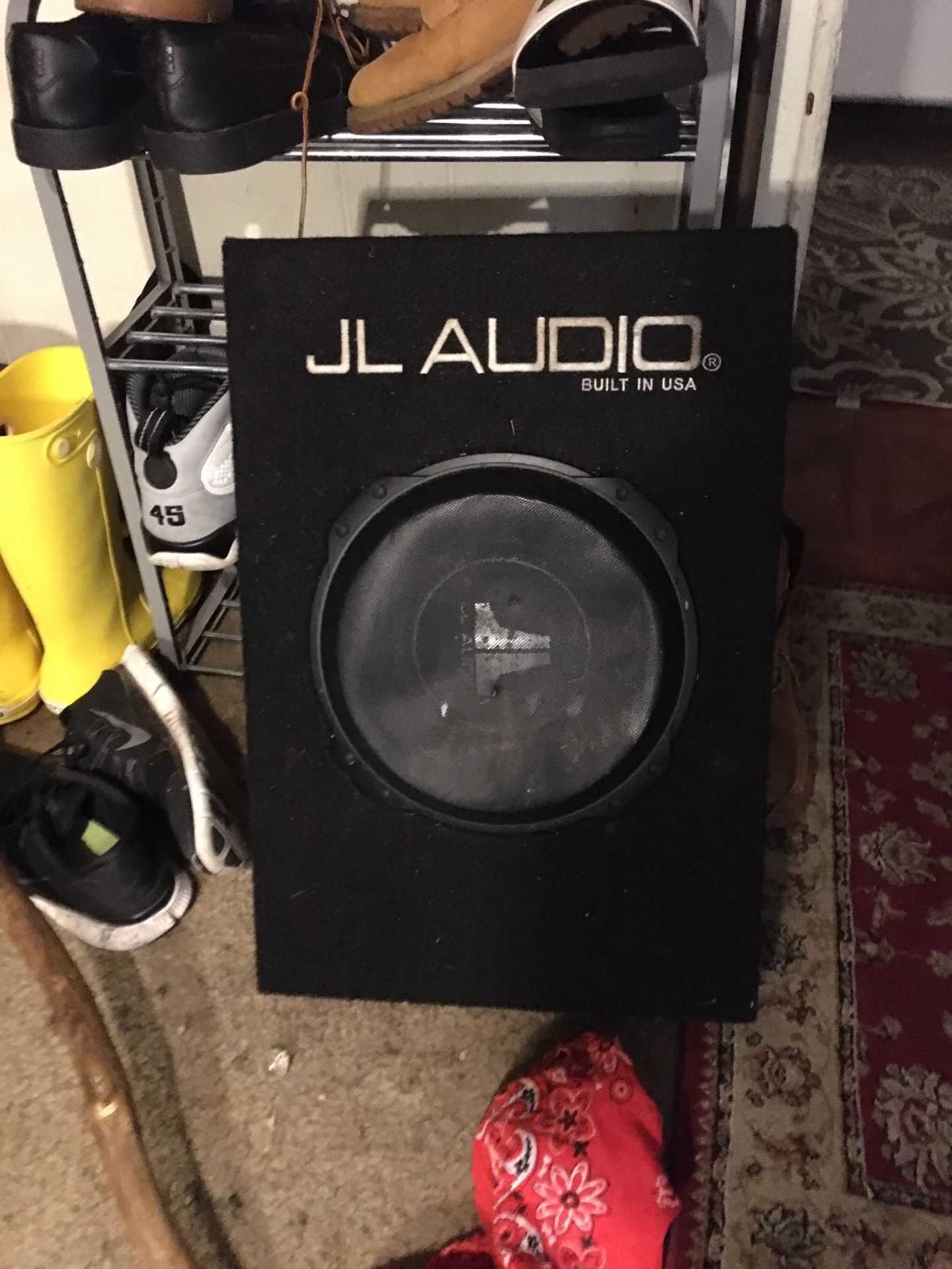 JL Audio 10 inch subwoofer in box