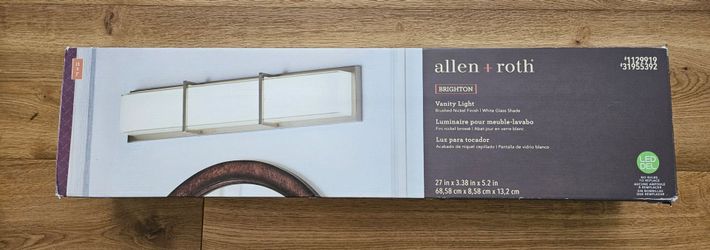Allen + Roth LED Vanity Light, Brushed Nickel, NEW IN BOX