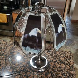 Antique 22" Tall American Bald Eagle Touch Lamp