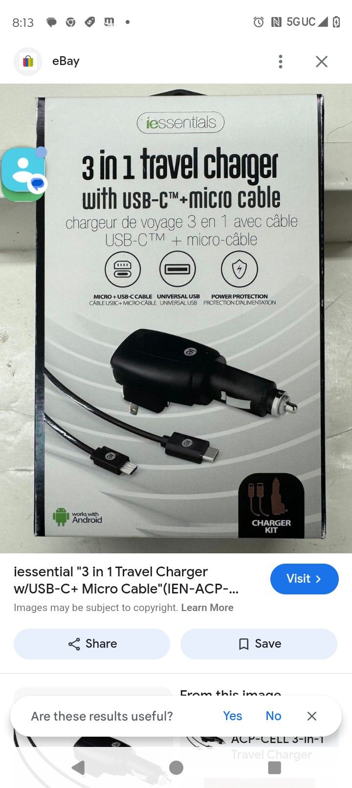 3 In 1 Travel Charger